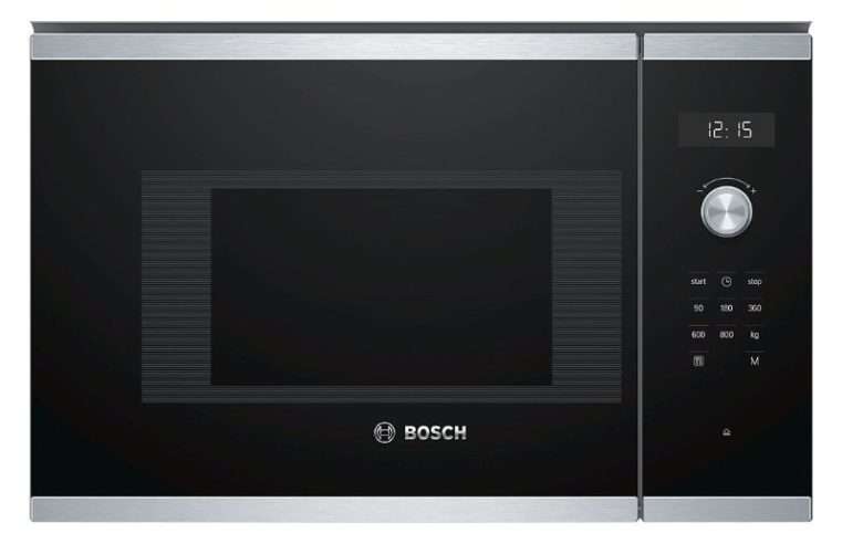 Микровълнова фурна за вграждане Bosch BFL524MS0, 20 л, 800 W, 7 програми, Дигитално управление, Черна