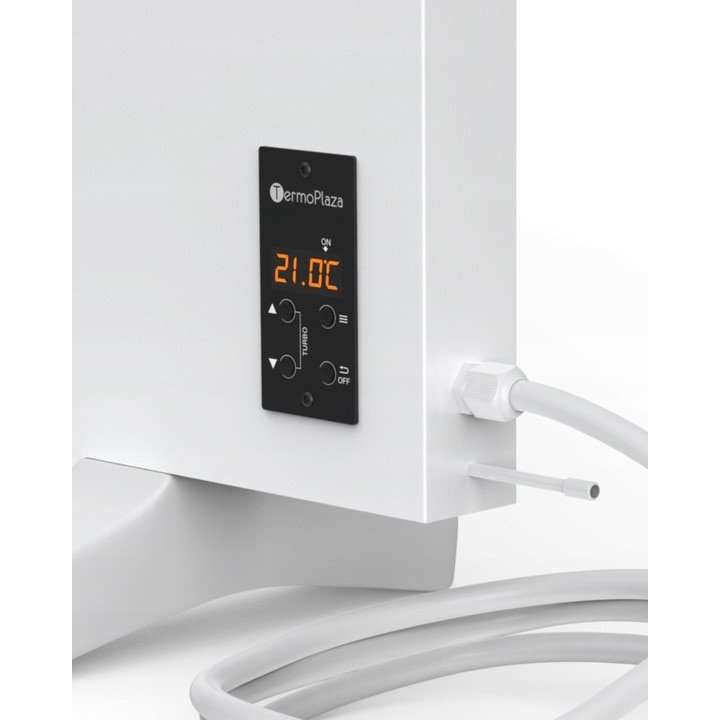 Електрически отоплителен панел TermoPlaza 400W, 2в1, инфрачервен и конвекционен, 870x490x40мм, бял, пълен комплект