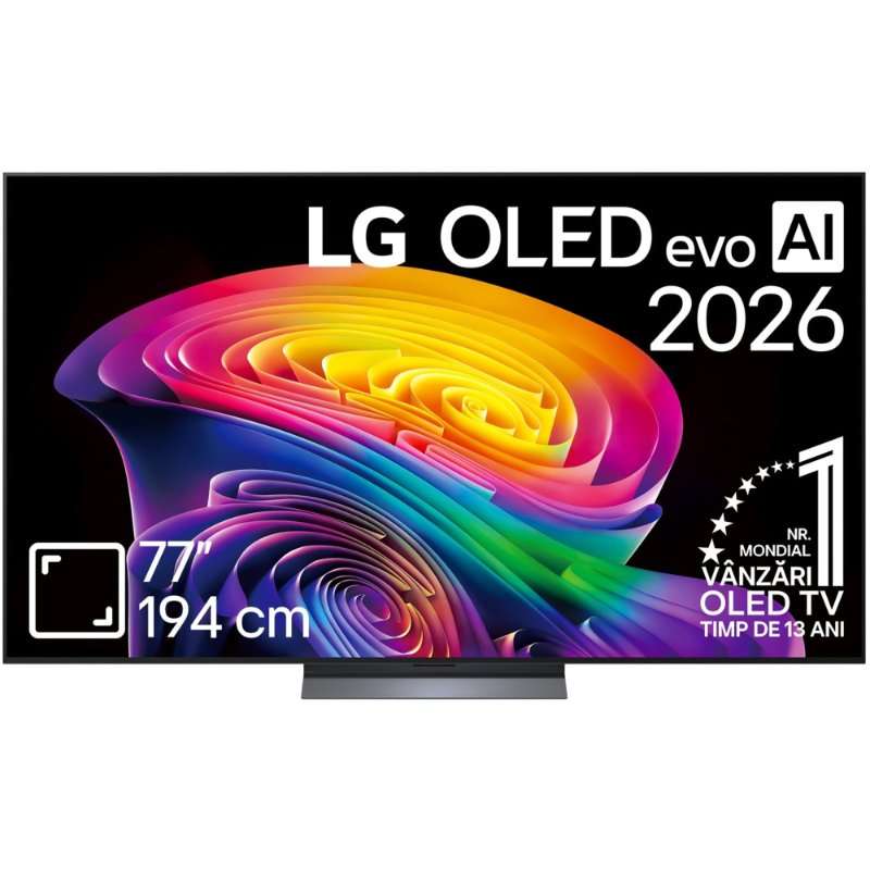 Телевизор LG OLED Evo 77C6ELB, 77″ (194 см), Smart, 4k Ultra HD, 165 Hz, Клас E (Модел 2026)