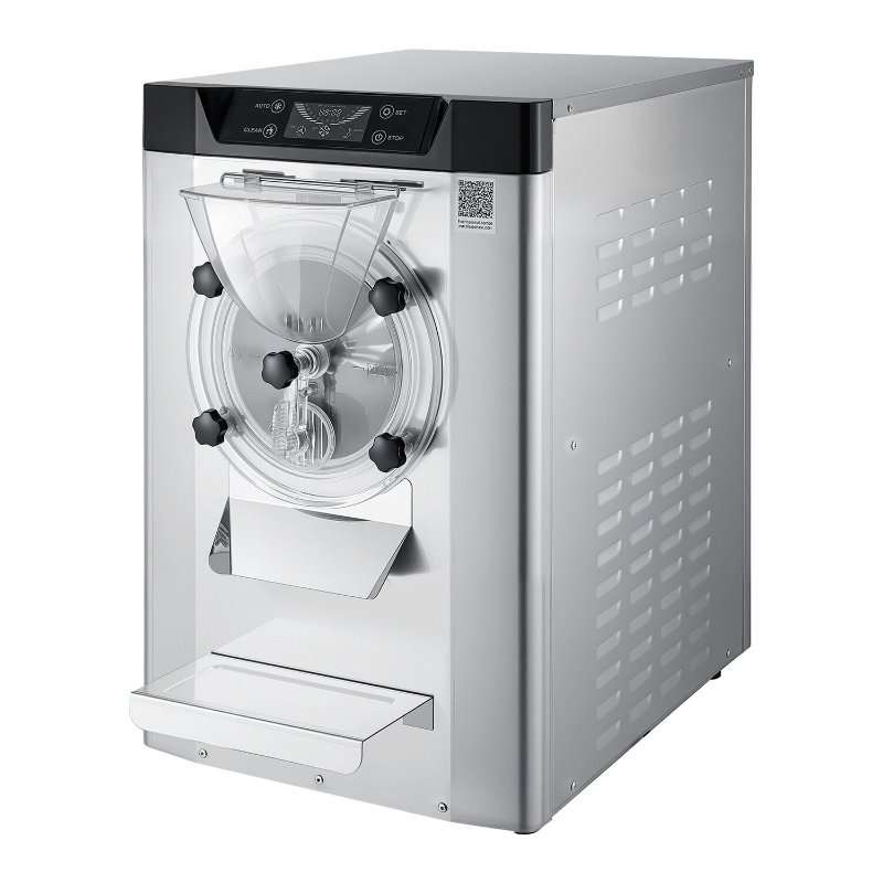 Търговска машина за сладолед, VEVOR, 2000W, 12-20L/час, 6L цилиндър от неръждаема стомана, размери 500x795x790mm