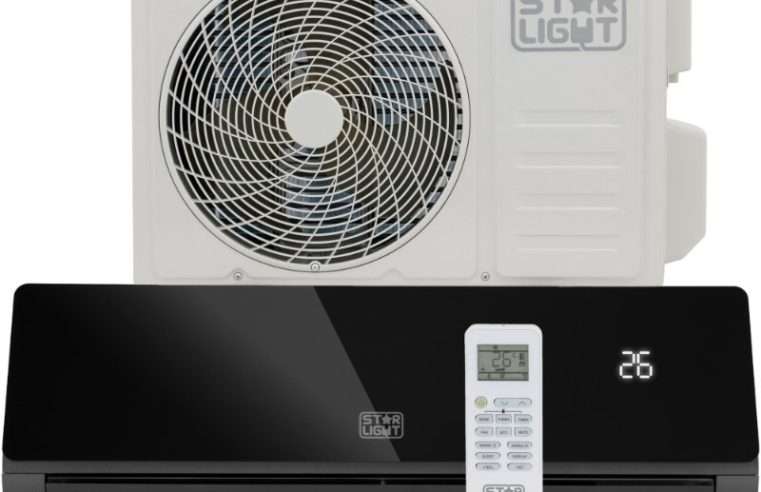 Климатик Star-Light ACT-12XPBW, AI, WiFi контрол, 9000 BTU, Клас A++, 3D Air Flow, I Feel, Функция отопление, Черен