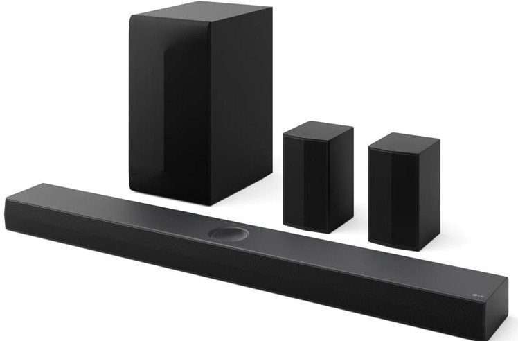 Саундбар LG S70TR, 5.1.1, 500W, Dolby Atmos, Subwoofer Wireless, HDMI, USB, Черен