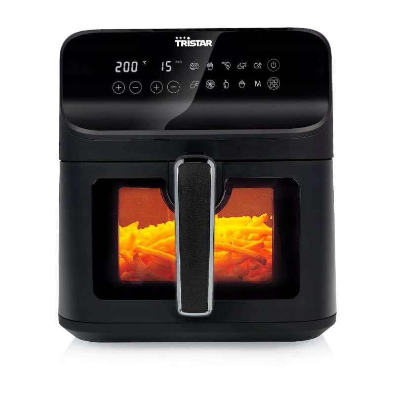 Фритюрник с горещ въздух (airfryer) Tristar FR-9037, дигитален, с прозорец за наблюдение, черен, 6,2 л