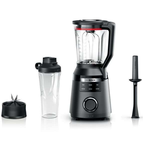 Блендер Bosch MMB6654B, 1800 W, Ножове ProSepeed, Smart Detect, 45000 об/мин, 2 л, Чаша Tritan, 6 програми, Черен