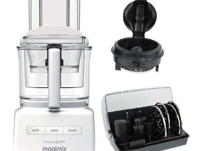 Мултифункционален робот Magimix CS5200XL, 1100 W, Професионален мотор, 3 купи (3.6л/2.6л/1.2л), Автоматична скорост, Бял
