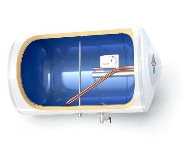 Бойлер TESY GCH 100 44 30 B12 TSR, Хоризонтален, Обем: 100л, Мощност: 3000 W, ключ, термометър, регулируем термостат, дясна ел. част