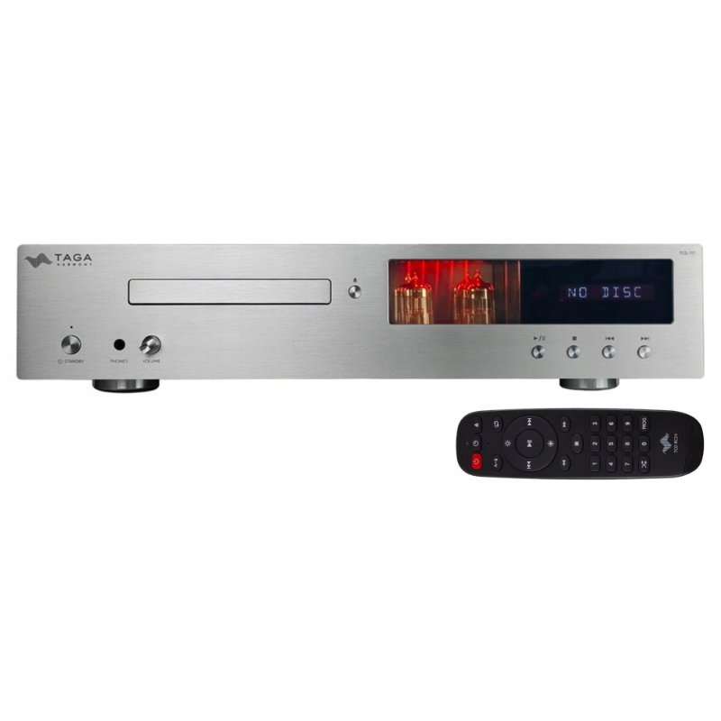 Хибриден CD плейър Taga Harmony TCD-70T с лампи, сребрист 430x320x70mm