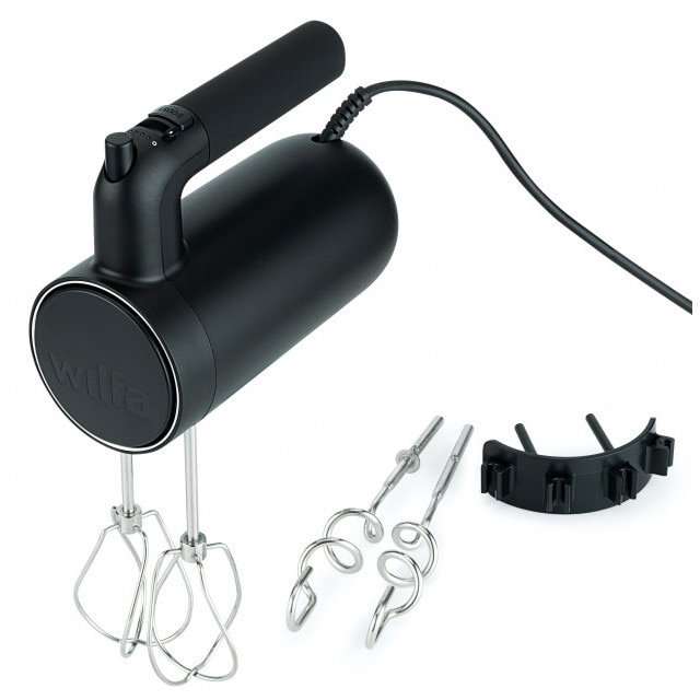 Ръчен миксер Wilfa, HM1B-500, 500W, DC мотор с индукция, 5 скорости, 2 комплекта аксесоари от неръждаема стомана, Черен
