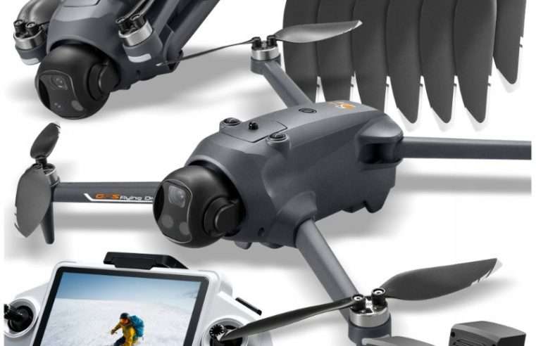 Дрон YL053 с 2 камери, GPS и оптичен поток, 5G WiFi, дистанционно с LCD екран, 3 батерии 7,4V (25 мин всяка), безчеткови мотори, обхват на предаване 4 км, сив, 1 бр