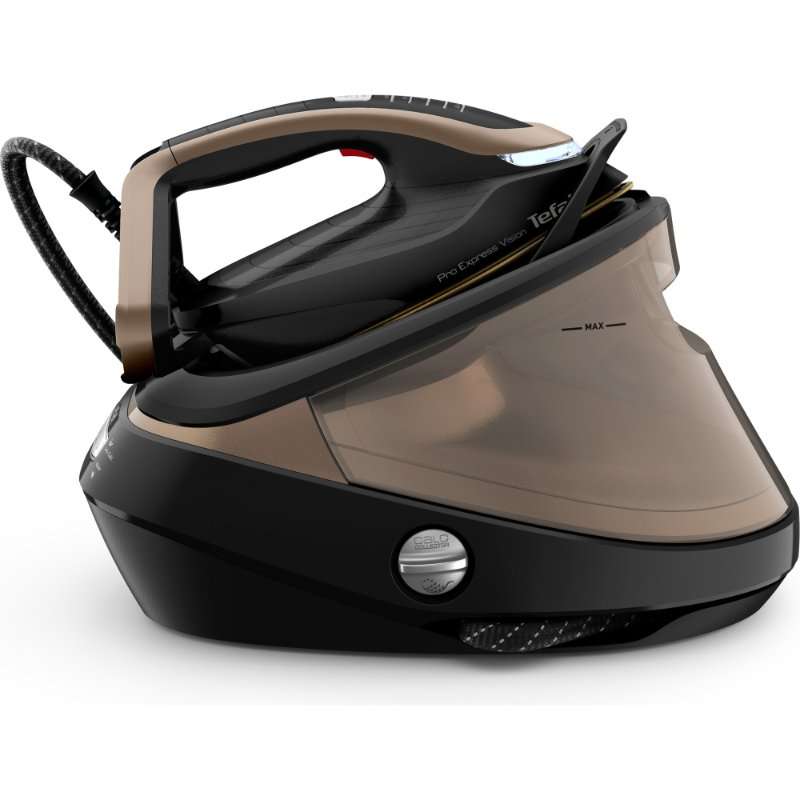 Парогенератор Tefal Pro Express Vision GV9820E0, 3000 W, Капацитет на резервоара 1.1 л, Парна струя 750г/мин, LED, Технологоя Smart Steam, Система против капки, Плоча Durilium AirGlide Autoclean