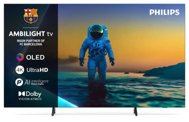 Телевизор Philips AMBILIGHT tv OLED 77OLED820, 77″ (194 см), Google TV, 4K Ultra HD, 100Hz, Клас F