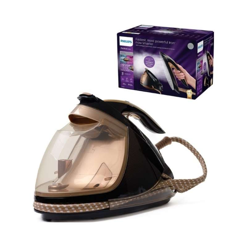 Парна ютия Philips GC9682/80, технология OptimalTEMP, 600 г пара, подвижен резервоар, 800 г