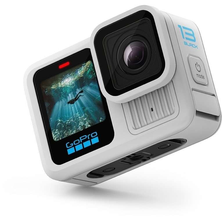 Спортна видеокамера GoPro Hero13, 5K, 360°, 2.27″, бяла