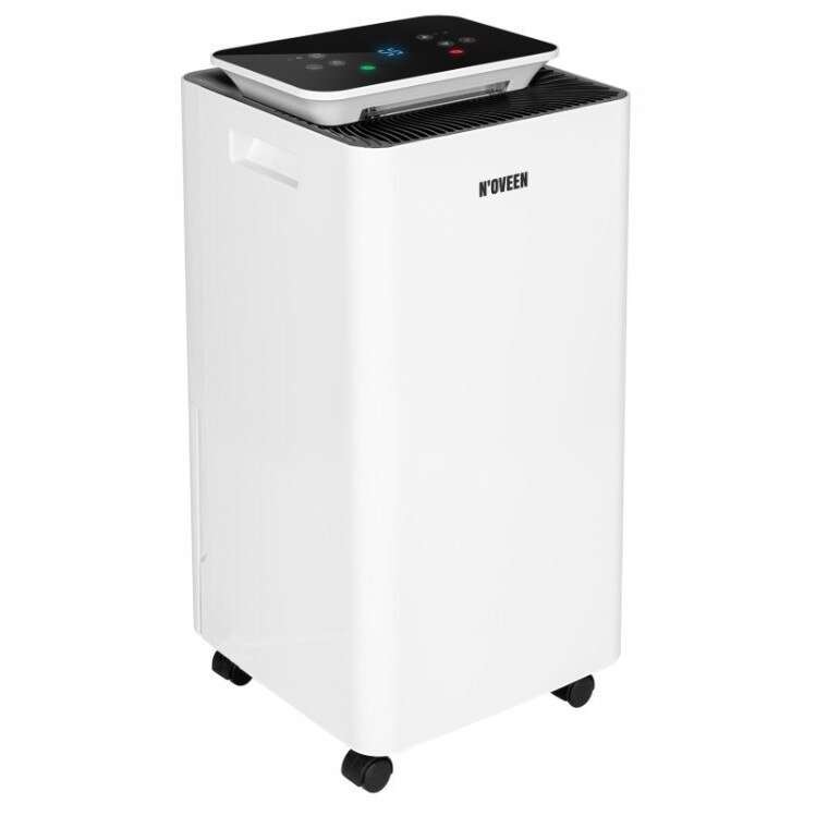 Изсушител N’oveen DH5000 X-LINE (C3K01HG0V8), компресорен, 10 л/ден, резервоар 2,5 л, 180 W, бял, 24,7 x 24,7 x 50,5 см