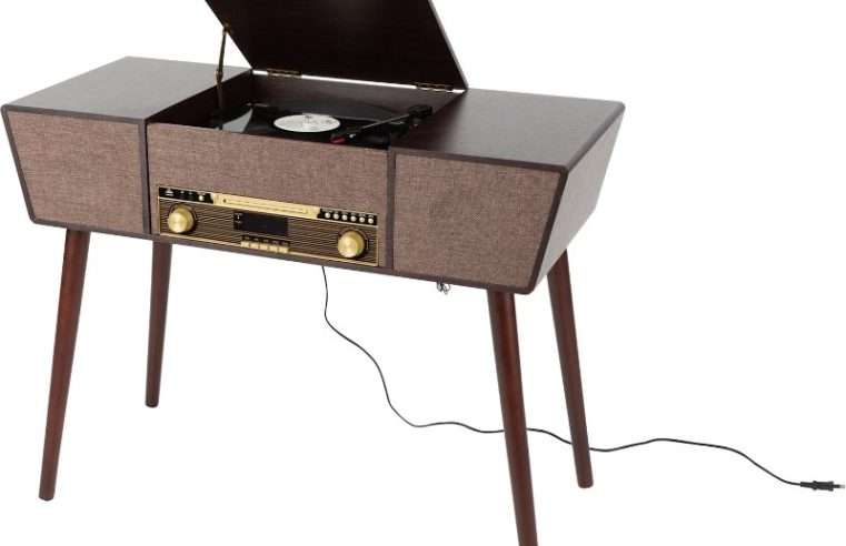 Ретро грамофон Auna Belle Epoque 1912, Bluetooth, CD, DAB+/FM, кафяв, 87,5×67,5×39см