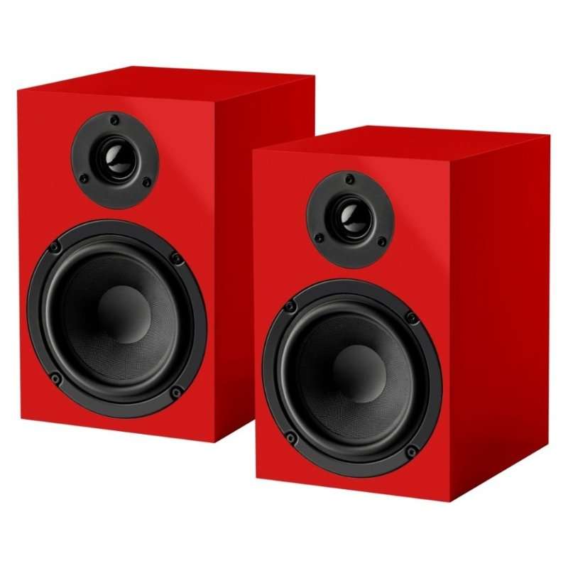 Комплект тонколони за рафт Pro-Ject Speaker Box 5 E (9pspea5ehgr), 2-лентови, заден бас-рефлекс, 1″ високочестотен говорител с копринен купол, 5″ нискочестотен говорител от стъклени влакна, 4 Ω, гланцово червено, комплект 2 бр., 265 x 160 x 198 мм