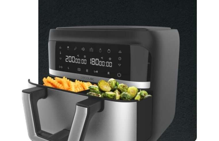 Фритюрник Cecotec CECOFRY Dual 9000, 9л, 2850W, черно-сребрист, двойна камера