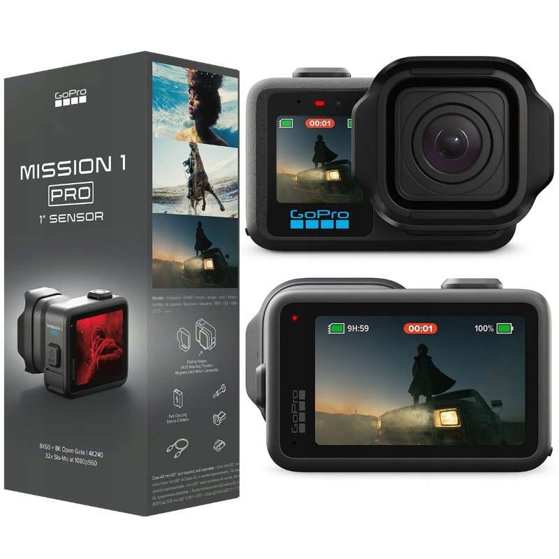 Спортна камера GoPro Mission 1 Pro, 1″, 8K60, черна