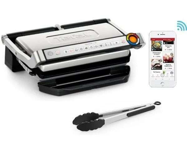Електрическа скара TEFAL OptiGrill+ XL GC728D10, 2000W, 9 автоматични програми, сребристо-черна