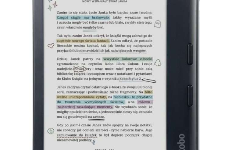 Електронна книга Kobo Libra Colour, цветна, 7″, 144.6x161x8.3mm, 32GB