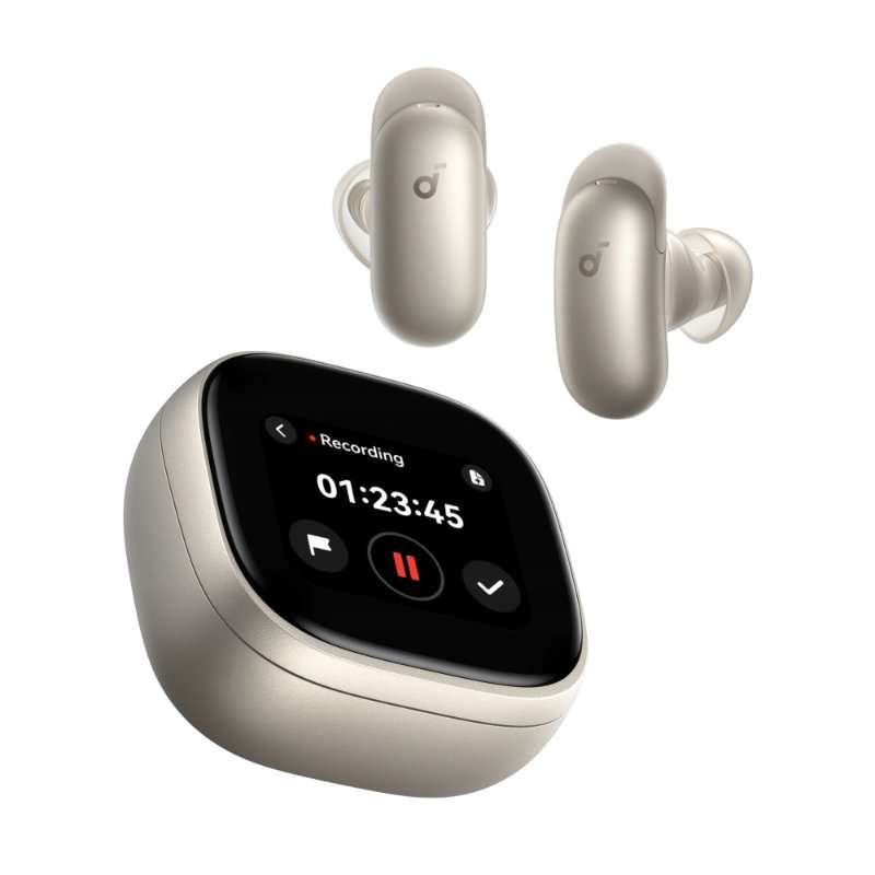 Безжични слушалки Soundcore Liberty 5 Pro Max златни, ANC, 50ч, IP55, 68.5г