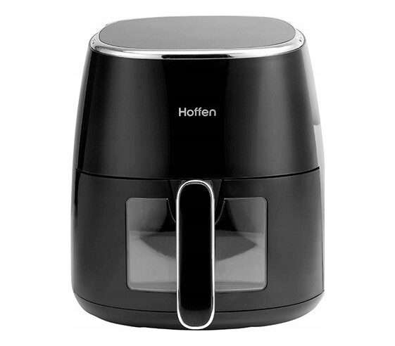 Фритюрник без мазнина Hoffen AF-4347-B, 1550 W, 5 л, черен, 8 функции за готвене