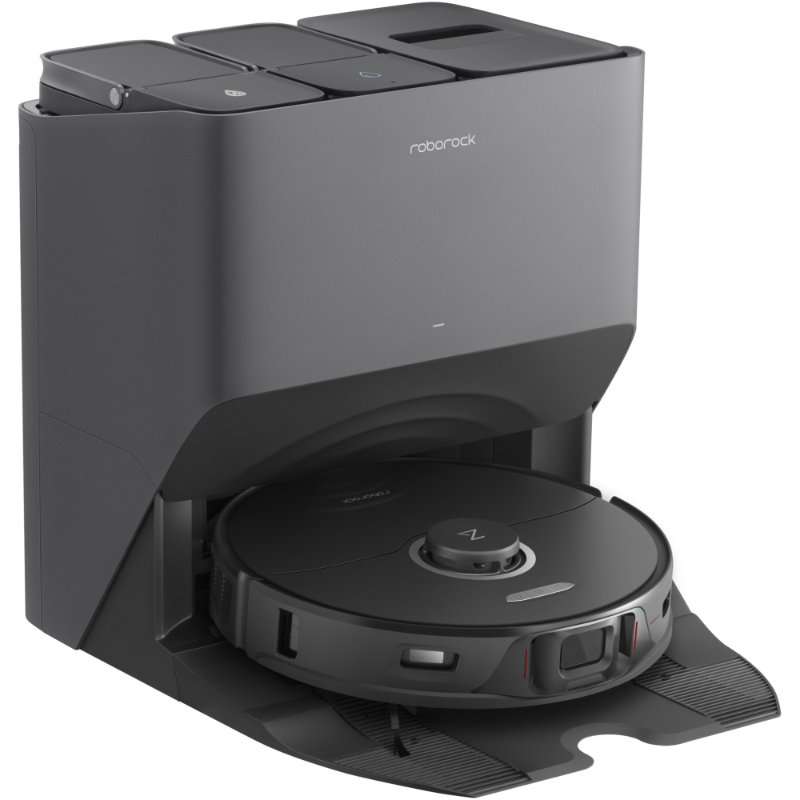 Робот прахосмукачка Roborock S8 Pro Ultra S8PU52-00, прахосмукачка&моп&интелигентна автоматична изпразваща станция, 50 W, 5200 mAh, 6000Pa, 180 мин автономия, 750 ml контейнер за прах, 4 сензора, 4 карти, Черен