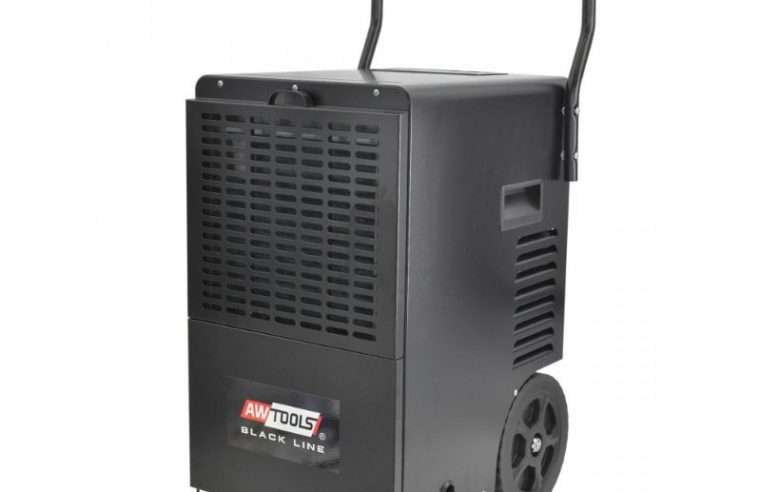 Обезвлажнител за въздух Awtools DH50 50 л/24ч, 750-900W, с автоматично размразяване и резервоар с дренаж чрез маркуч, черен, 1 бр