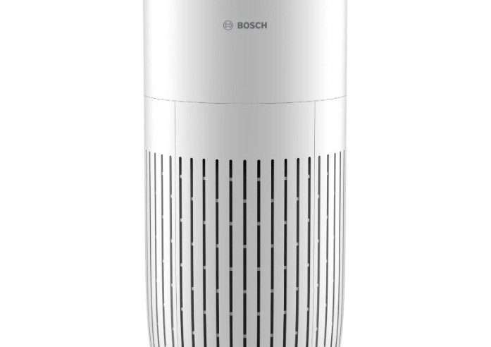 Пречиствател за въздух Bosch Air 6000 Wi-Fi, CADR 600 м3/ч, Предфилтър, HEPA H13 филтър, Филтър с активен въглен, Антибактериален филтър, Сензор за температура и влажност, Сензор за прах, Бял