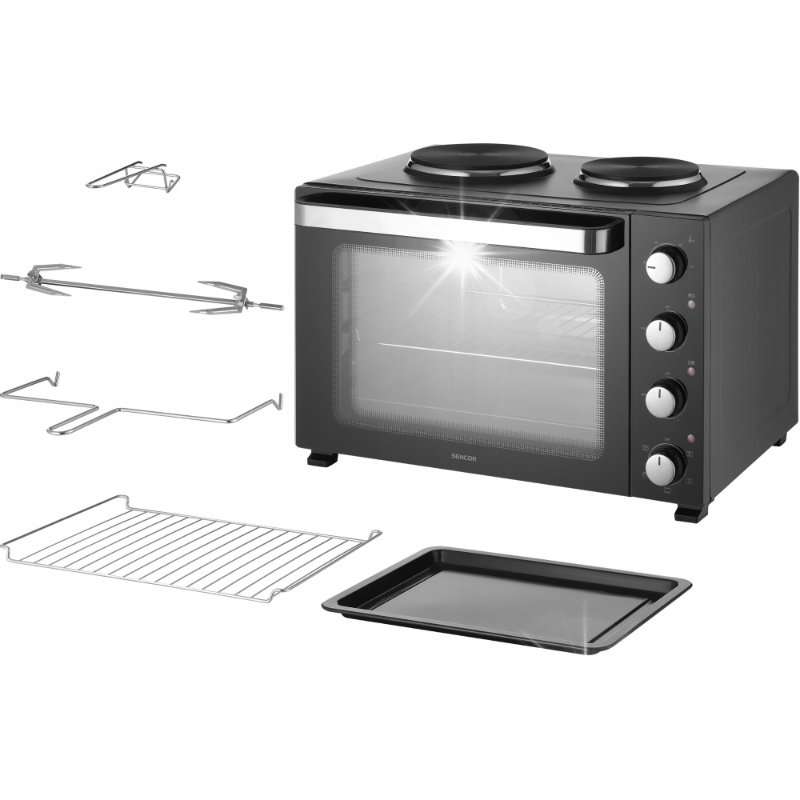 Електрическа фурна Sencor SEO 4800BK, 48л, 3500W, черна, 90-230°C