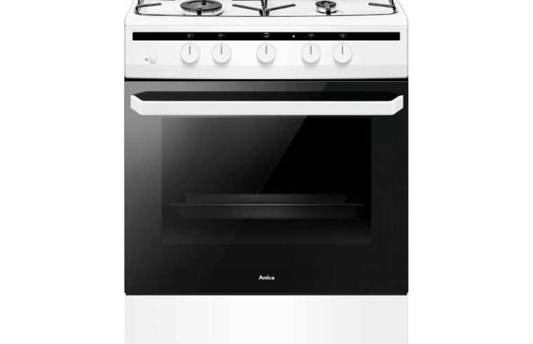 Готварска печка Amica 618GGD4.33HZpFQ бяла 60x60x85cm газова 64L