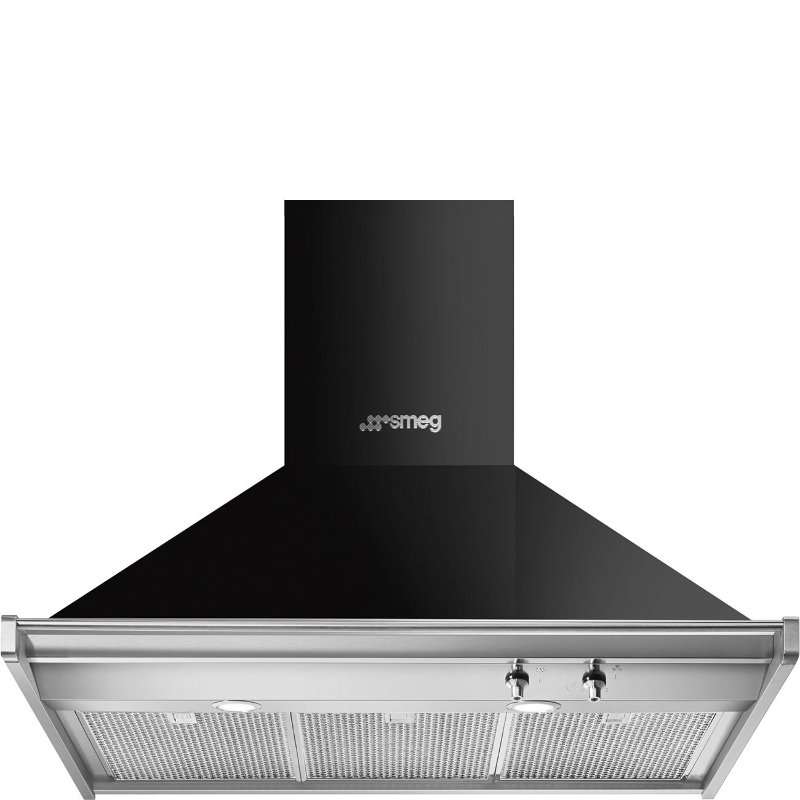 Декоративен аспиратор Smeg KD90HNE, 90см, 3 скорости, черен, 781 м³/ч