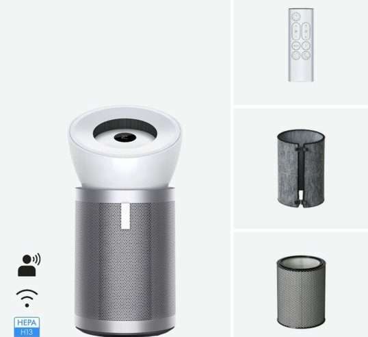Пречиствател на въздух Dyson Purifier Big+Quiet BP02, за помещения до 100 м2, бял/сребрист