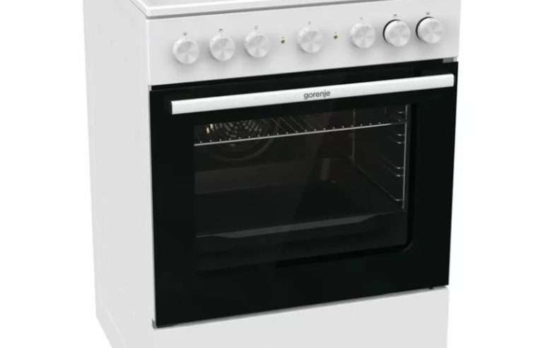 Комбинирана готварска печка Gorenje GK6B41WF, 71л, 60 см, Енергиен клас А, Бял