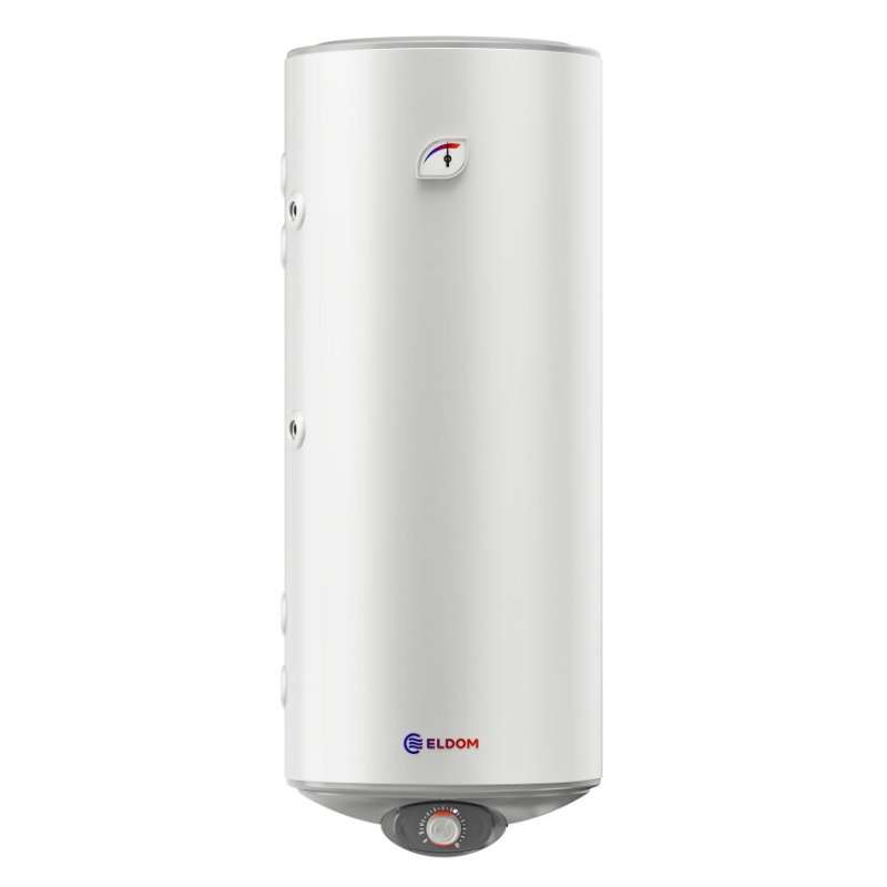 Вертикален бойлер ЕЛДОМ WVF12046IS21L с 2 серпентини, 120л. две паралелни леви серпентини, неръждаем водосъдържател, 3 kW