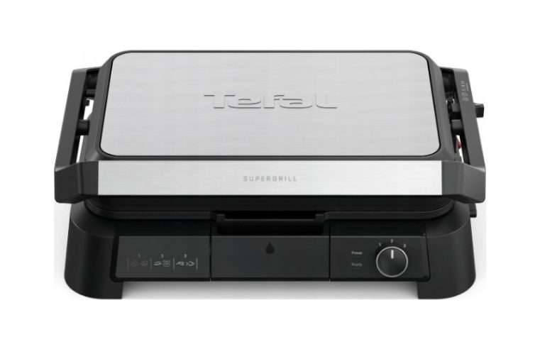 Електрически грил Tefal SuperGrill XL 3в1, 2200W, 800см, черен