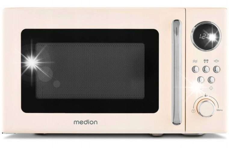Микровълнова фурна Medion MD15000 ретро бежова 20л 800W 44x26x36см