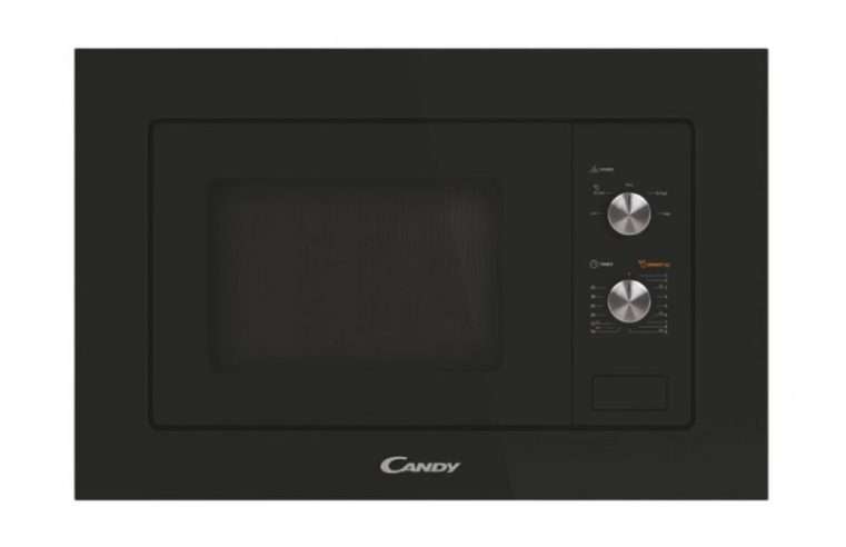 Вградена микровълнова фурна CANDY MIS1730B, 1000 W, 17 л, 8 нива на мощност, Въртяща се чиния 24.5 см Черен