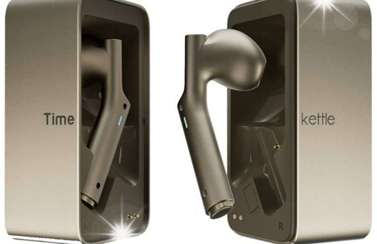 Слушалки преводачи Timekettle W4 AI, 42 езика, златни, 66,6×54,3×33,9мм