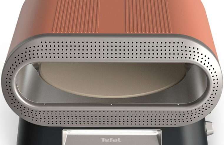 Електрическа фурна за пица Tefal Pizza Pronto JM600TE0, 2600 W, 4 температурни степени, Автоматичен въртящ се камък, Аксесоар за нарязване на пица, Лопатка за пица, Кафяв/Сребрист
