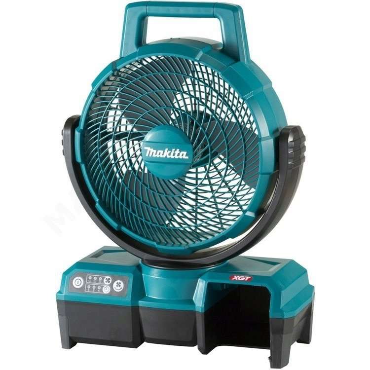 Вентилатор Makita CF001GZ XGT 40Vmax, диаметър 23,5 см, 3 степени на скорост, осцилация 45°, захранване на батерия или 230V, таймер 1/2/4 ч, тюркоаз, Y59MP2AJFAAGWG