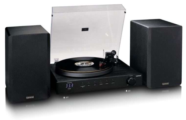 Грамофон Hi-Fi Lenco LS-700BK с външни високоговорители, Ortofon 2M Red, Bluetooth 5.2, 2×100 W RMS, ремъчно задвижване, метален диск 30 см, черен