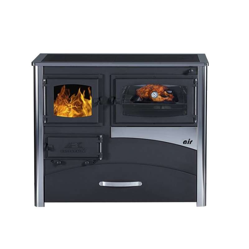 Готварска печка на дърва ABC, Concept 2 Air 5 – 12 kW, Ефективност 77,2%, Десен димоотвод