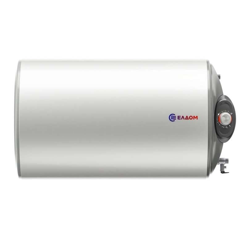 Хоризонтален бойлер ЕЛДОМ WHF08046FR, 80л. 3 kW, емайлиран водосъдържател, изводи отдясно, диаметър 462 mm