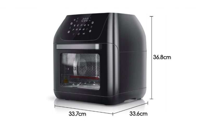 Фритюрник с ротисерия Aigostar LCD, 12L, 1500W, 9 програми, 33,6×33,7×36,8см