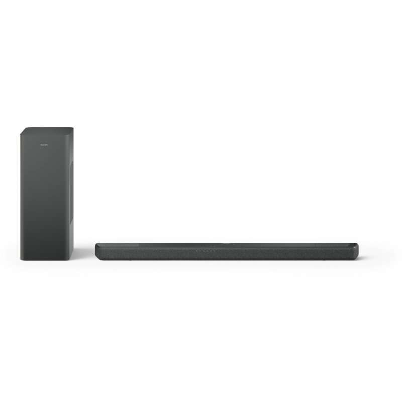Саундбар slim Philips TAB8301/10 3.1.2, 380W, Subwoofer Wireless, Bluetooth 6.0, Dolby Atmos, DTS:X, DTS Virtual X, HDMI ARC, AUX, USB, Черен
