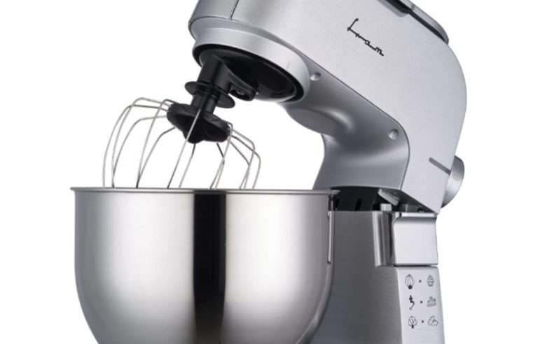 Планетарен миксер FRAM FPM-K1500M, 1500W, Inox купа 6 л, 6 скорости и функция Pulse, Сребрист