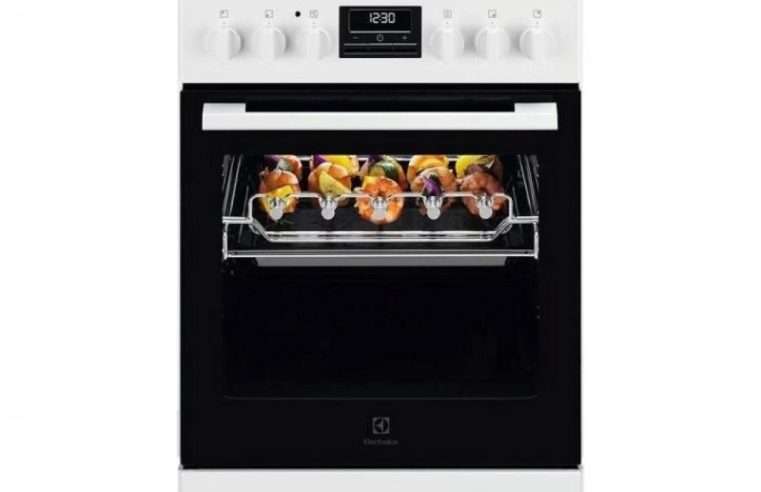 Готварска печка Electrolux LKR540267W, Електрическа, Стъклокерамика, 4 зони за готвене, Рафт за барбекю, Електронен таймер, Грил, Осветление на фурната, Клас А, 50 см, Бял