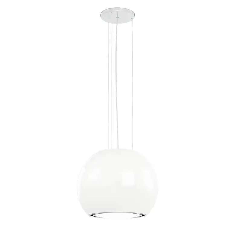 Абсорбатор Galvamet Murano, Globe, 450 m3/h, Клас A, O55 см, Plasma технология, Режим на рециркулация, LED осветление, 3 степени на скорост, Функция Booster, Тъчскрийн панел, Автоматично изключване, Филтър против мазнини, Стъкло, Бял