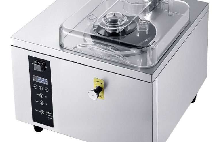 Търговска машина за сладолед, VEVOR, 500W, 5L/час, цилиндър от неръждаема стомана 304, капацитет 2.8L, размери 460x460x430mm